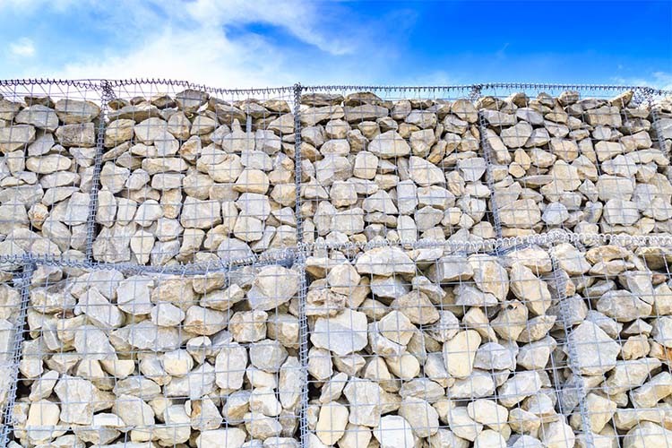 High Tensile Strength Welded Gabion Retaining Wall with Galvanized Panel and Spiral Wires