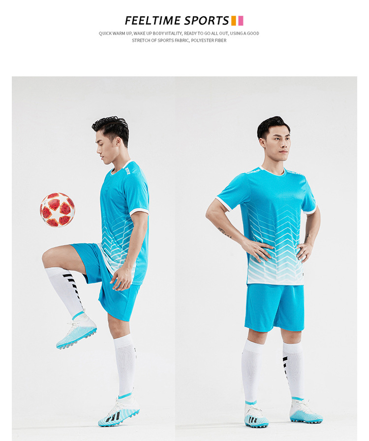 Custom Printing Adult Children Football Uniform Training Uniform Quick Dry Breathable Team Uniform Light Board Jersey Soccer
