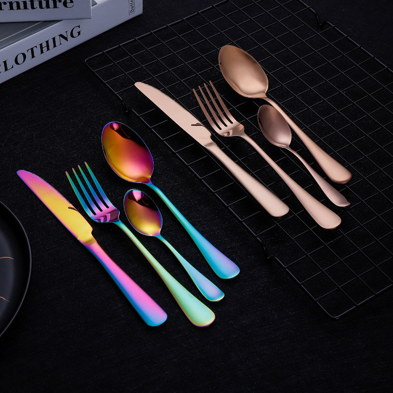 Nickel Free Family Gatherings Kitchen Flatware Sets 4Pcs Spoon Fork Knife Teaspoon