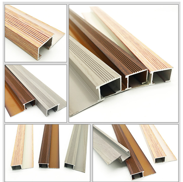 Solid Laminate Flooring Aluminium Bullnose Stair Nosing Staircase Protection