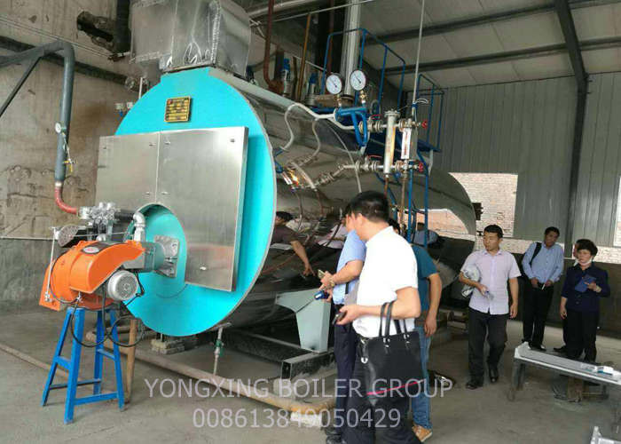 2 Ton Small Gas Fired Steam Boiler With Fully Automatic Opening Door Three Return