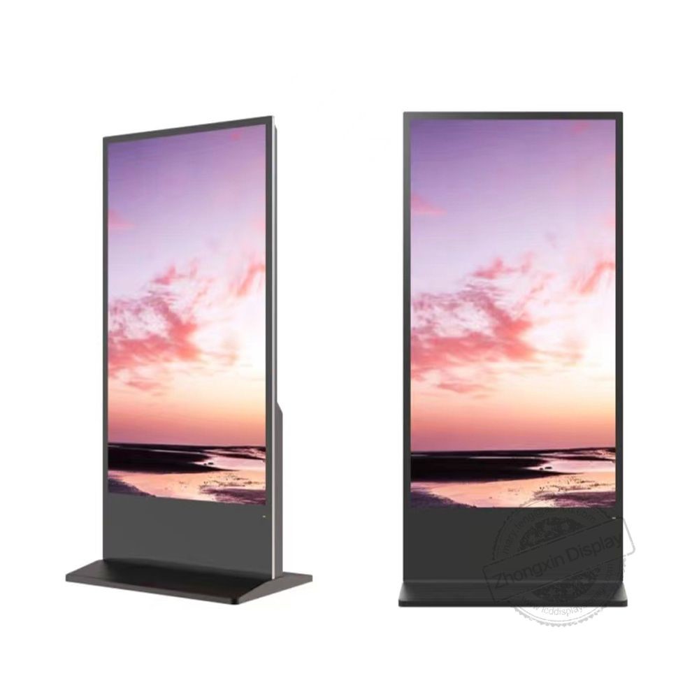 98inch 3840x2160 Floor Standing LCD Display with 2GB RAM 350-700 Cd/m2 Brightness 8GB-32GB Storage