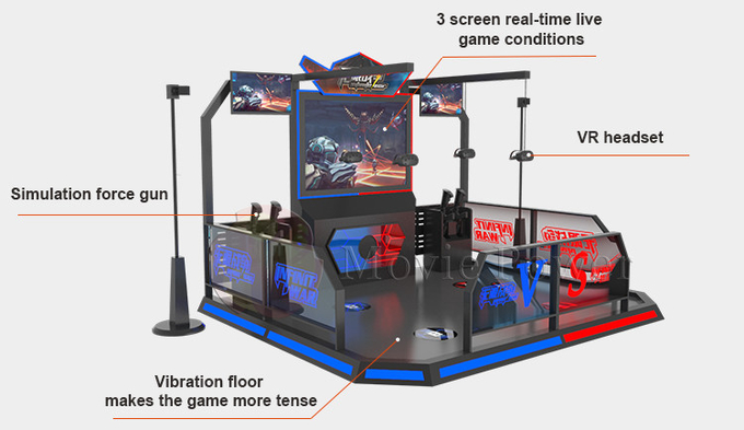 360 Degree 9d Vr Shoot Simulator Vr Shooting Game Arena Multiplayer Virtual Reality Equipment