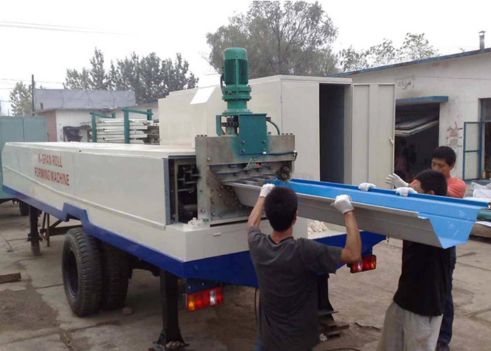 Trailer Mounted ABM K Span Roll Forming Machine Curving Roof 8m/min - 12m/min