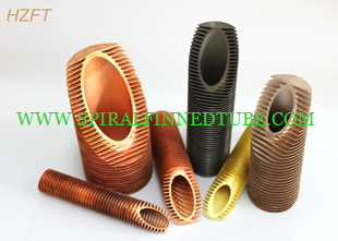 Flue Gas Condensers Integral Copper Finned Tube For Bending And Coiling Purposes