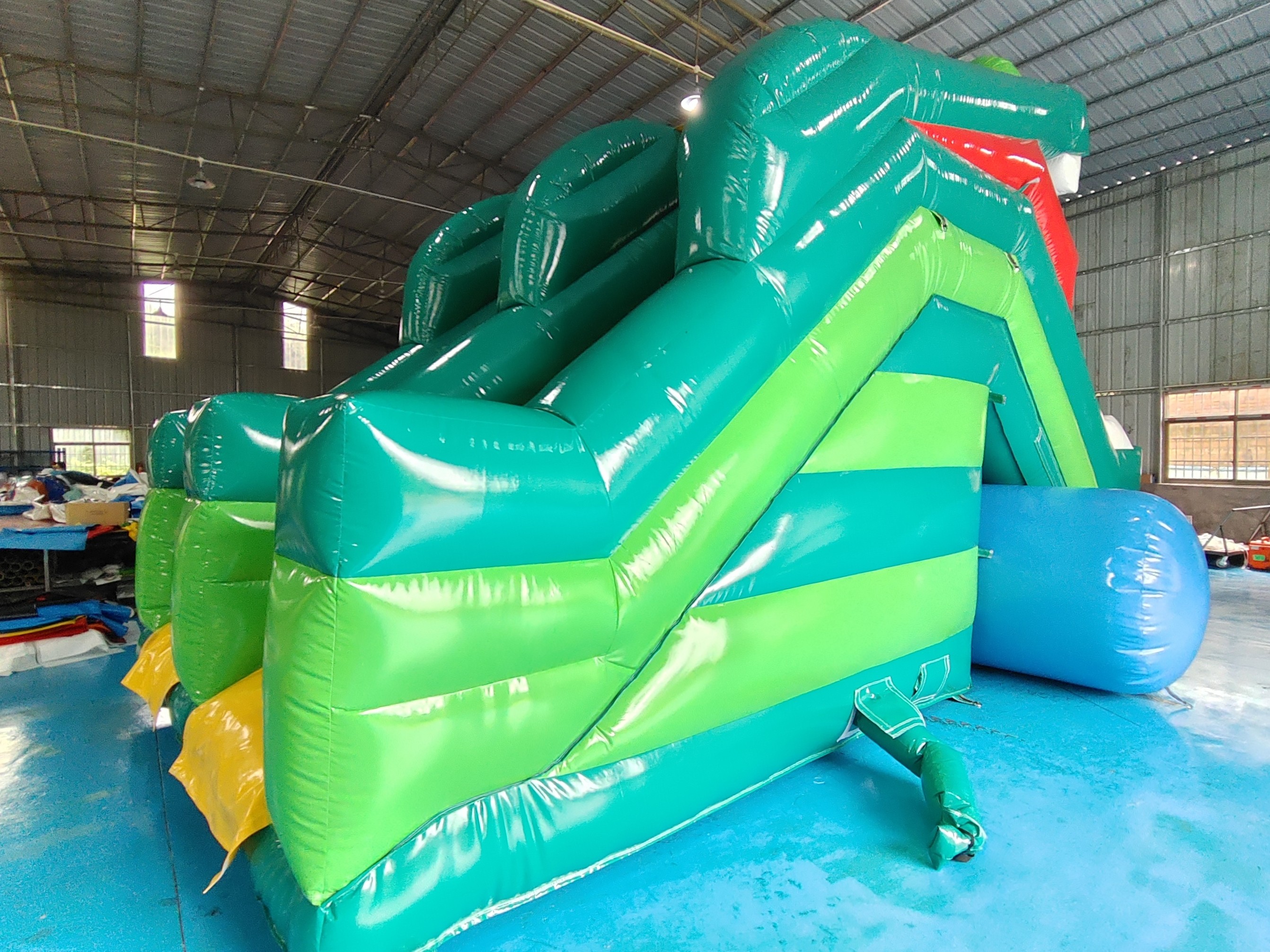 New Design Inflatable Slide Frog Figure Inflatable High Double Slides Dry Slide For Kids And Adults