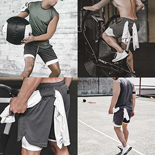 Fitness Running Wear Mens Split Running Shorts Mens Prevent Abrasion