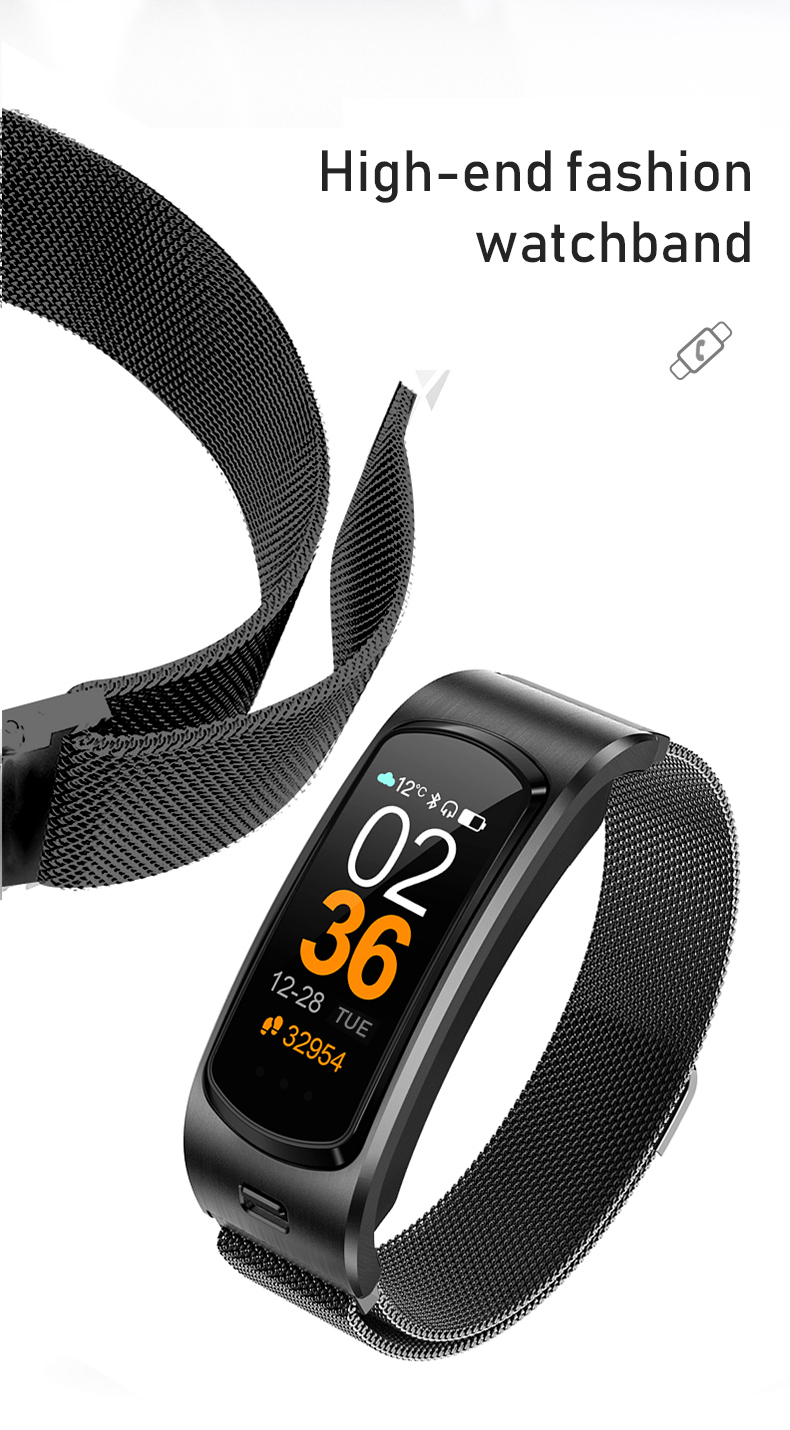 NFC M7 Silicone Strap Smart Watch 90MAH Earbuds 2 In 1 Android Electronics Exercise Equipments