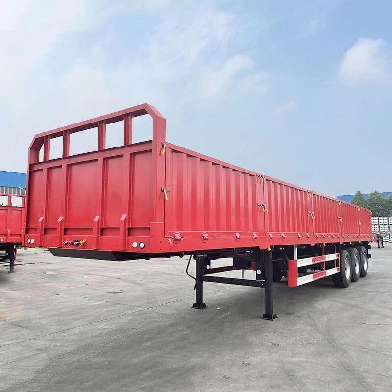 CIMC 40FT 3 Axle tare weight 8.5t 1300*2500mm heavy duty mechanical suspension 13pc leaf spring Wall Side Rollover semi trailer