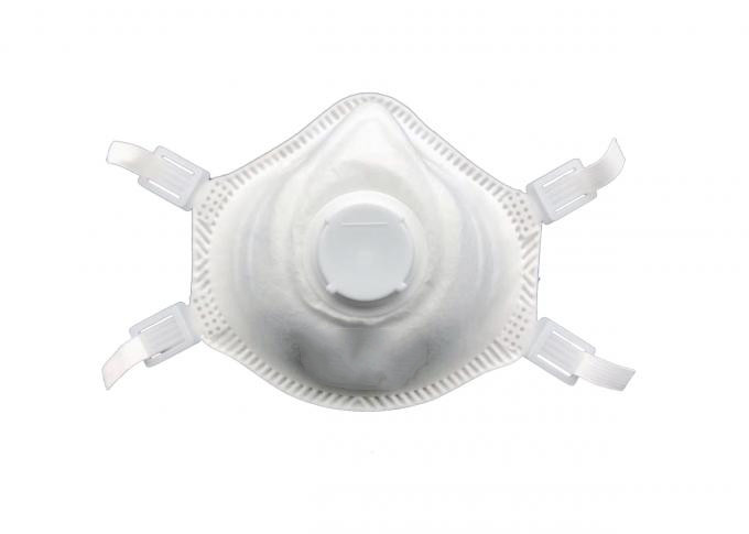 White Color Disposable Respirator Mask Long Lasting Filtration Performance