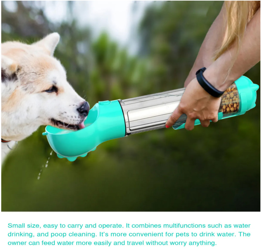 Multifunctional Portable Dog Water Bottle Leakproof Retractable Lightweight Pet Water Dispenser Bottle