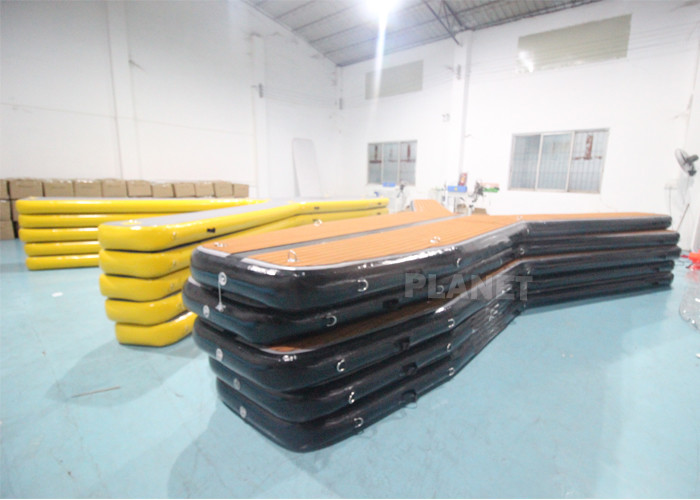 20cm Double Wall Fabric Material Y Shape Floating Pontoon Boat Jet Ski Platform , Inflatable Floating Jetski Dock