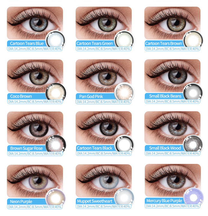 Colored Prescription Contact Lens Fresh lady Blue Grey Color Contact Lenses