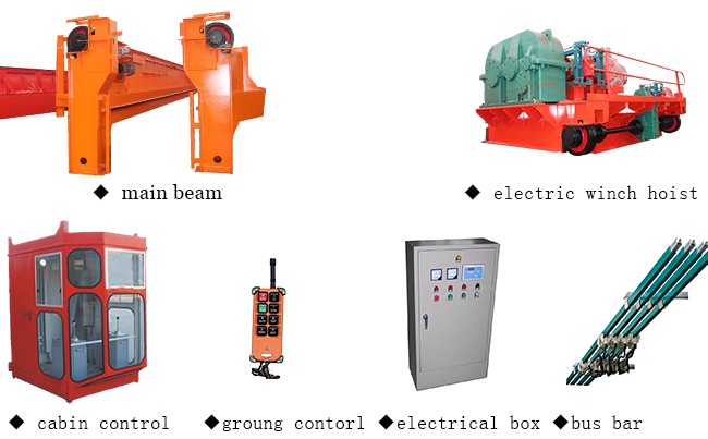 Electric Overhead Bridge Crane With Hook QD Type 3PH