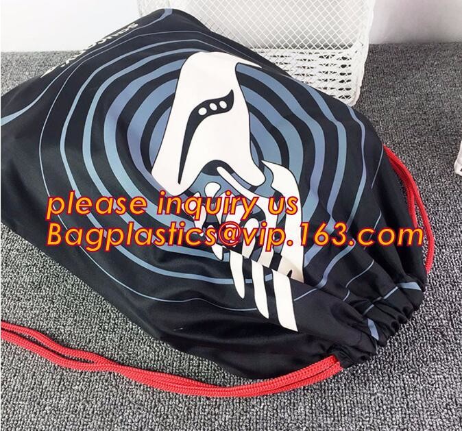Outdoor Use 210D Sample Shoe Polyester Drawstring Bag,fashionable pattern printing polyester foldable shopping bag PACK