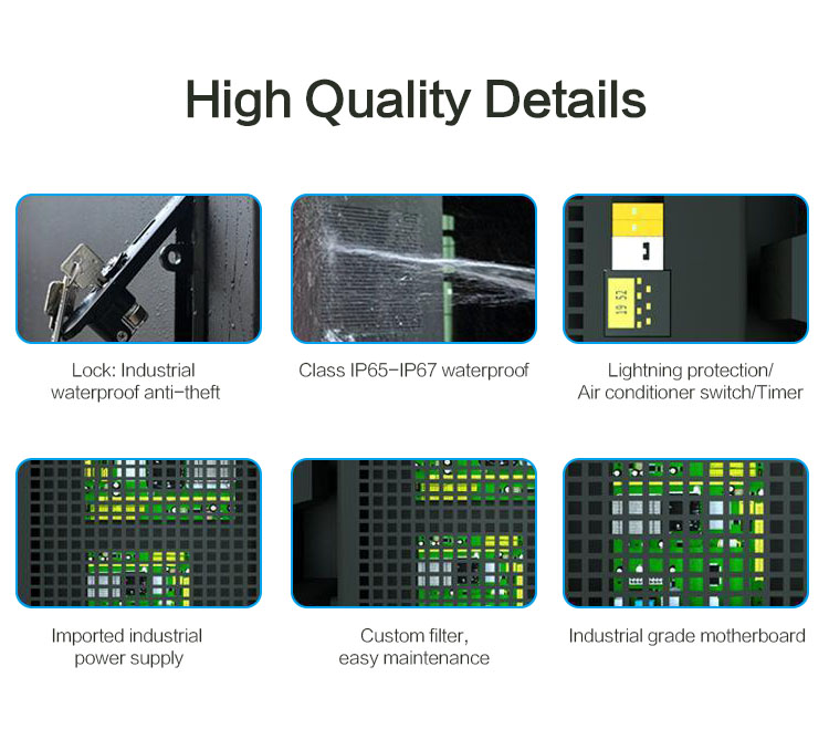 43" Waterproof Outdoor Digital Signage Display With 10-Point Capacitive Touch Screen