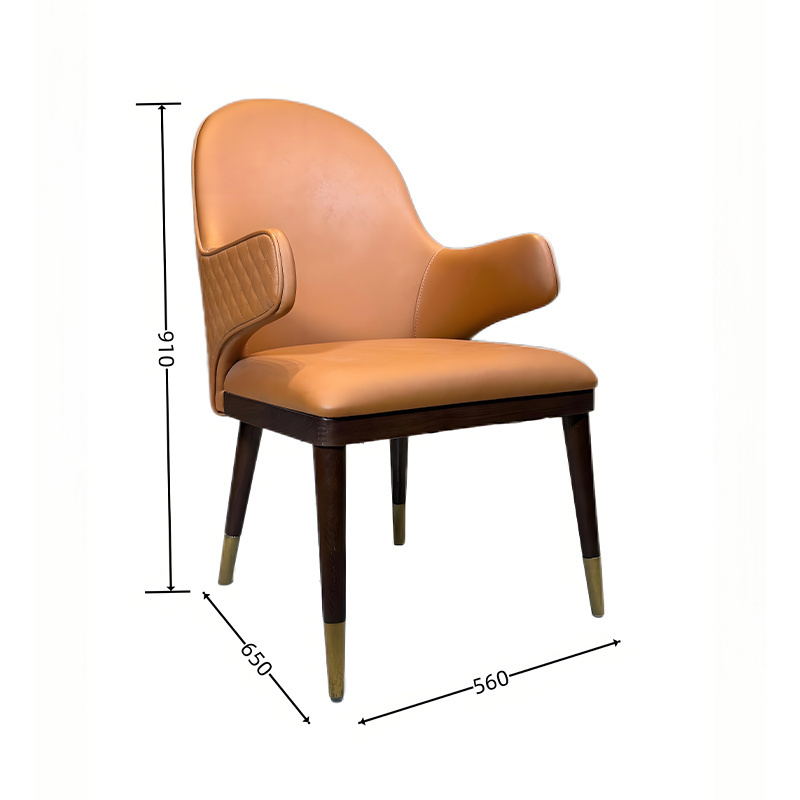 Leather Back Chair for Restaurant Dining Room Home Hotel Furniture Source Factory