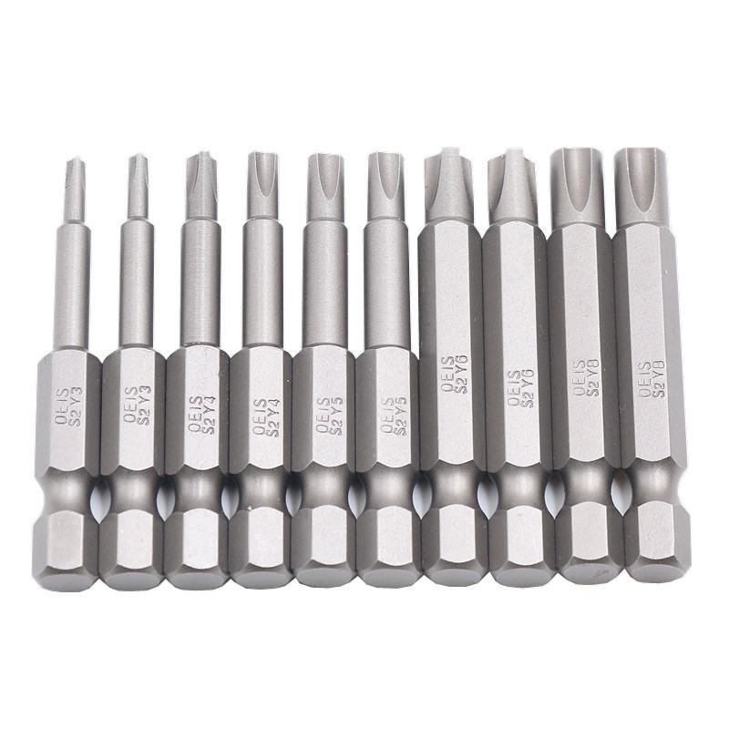 CE Durable Y Shaped Screwdriver Bit , Silver Y Shaped Screw Head Y3 Y4 Y5 Y6 Y8