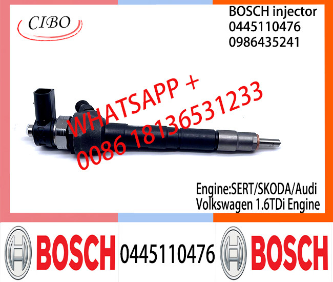 BOSCH injetor 0445110476 Common Rail Fuel Injector 0445110476 0986435241 For SERT/SKODA/Audi/Volkswagen 1.6TDi