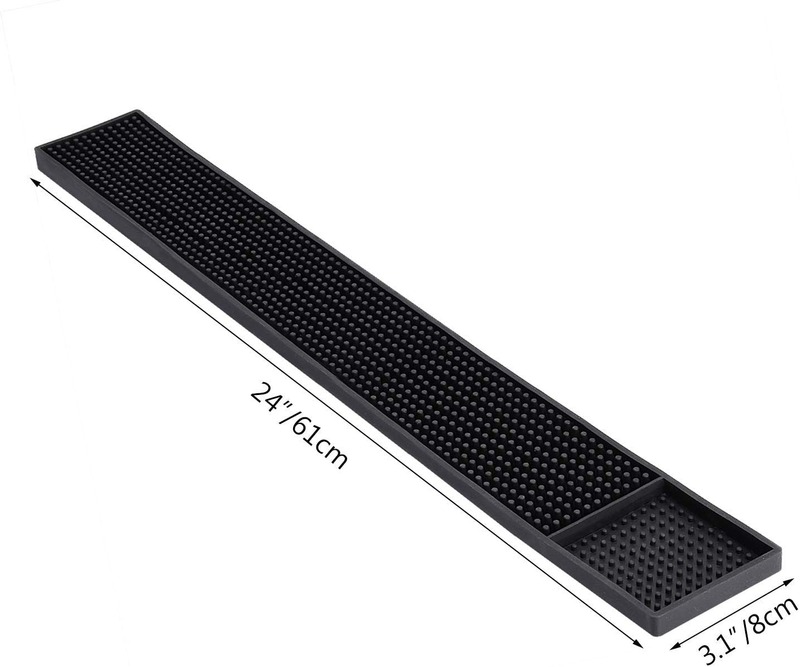 Minglu BM-002 Rubber Bar Mats, Non-Slip Bar Service Spill Mat  Restaurant Kitchen Counter Bar Pad
