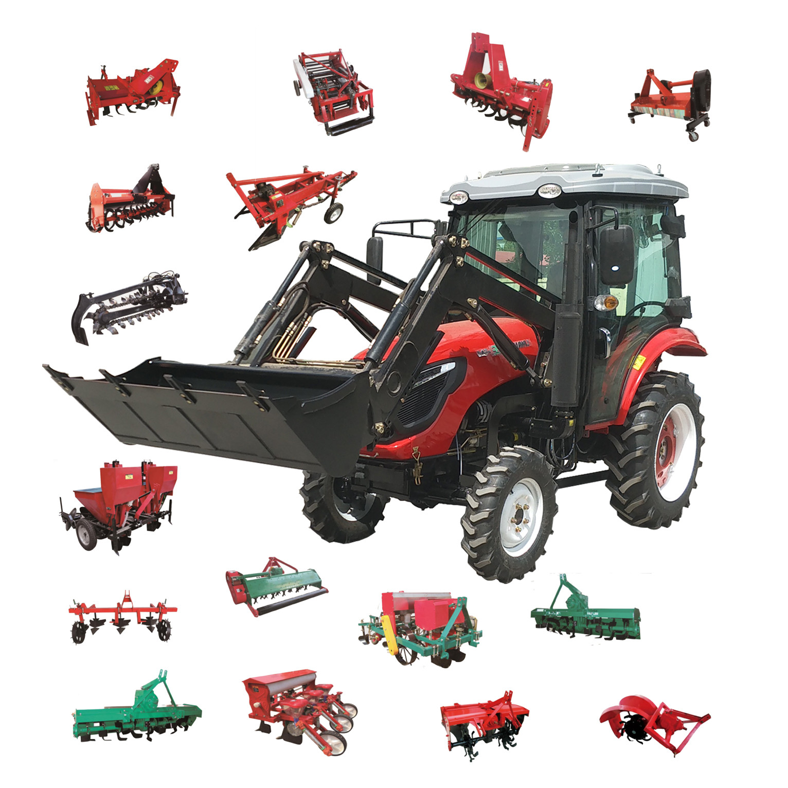 Fuel Efficiency Autonomous Farm Tractors 20hp Mini Tractor For Farms