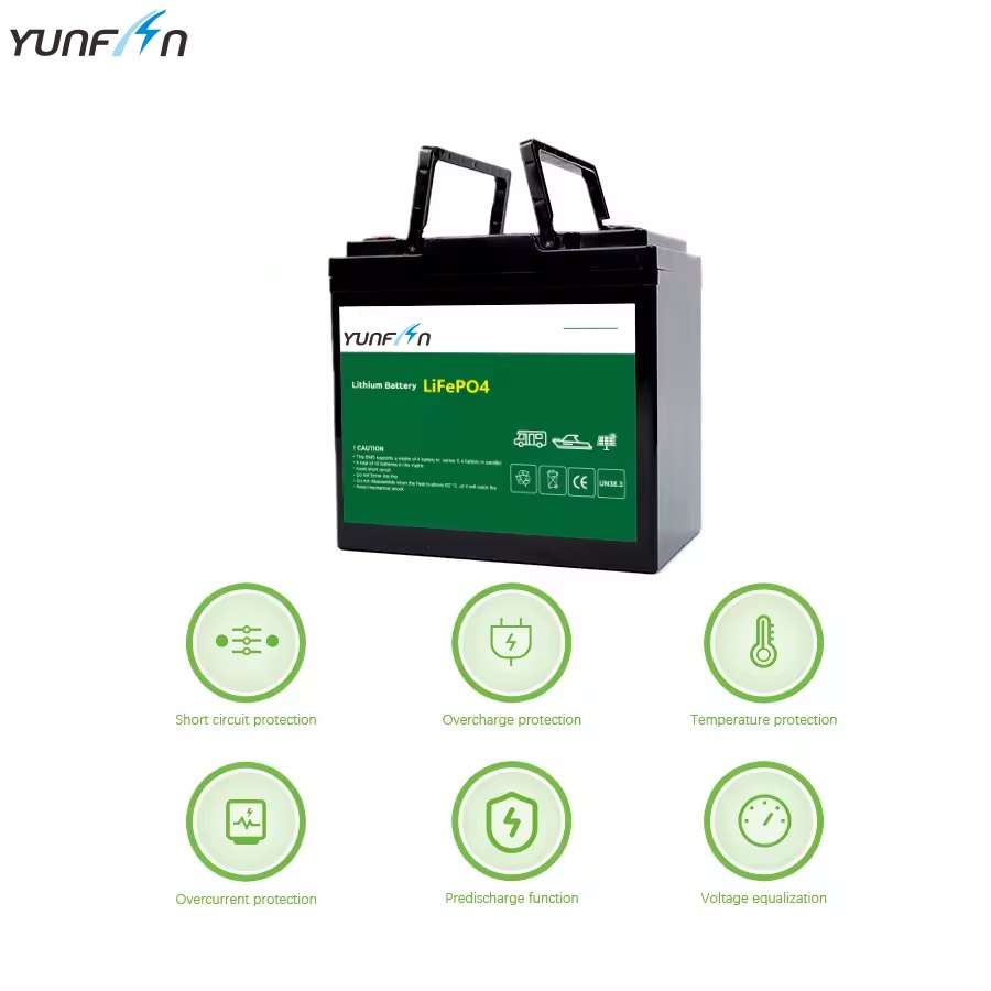12V 40Ah Lithium Ion Solar Battery Backup RV Golf Cart Lifepo4 Chargeable Battery