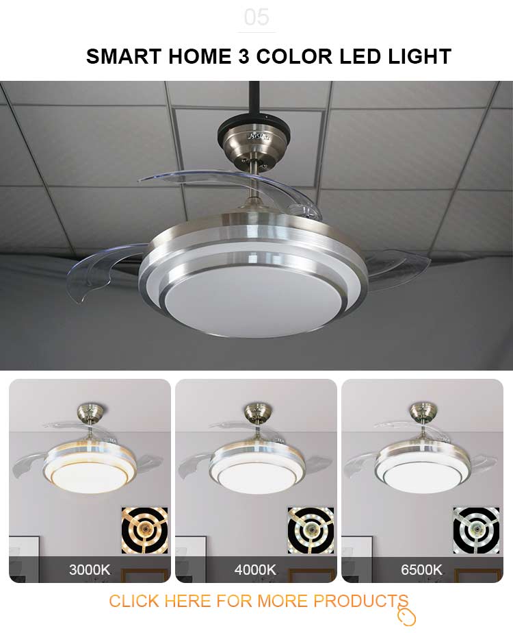 Home Hotel Office Living Room Decoration 42 Inch 110V AC Motor Remote Control Ceiling Fan