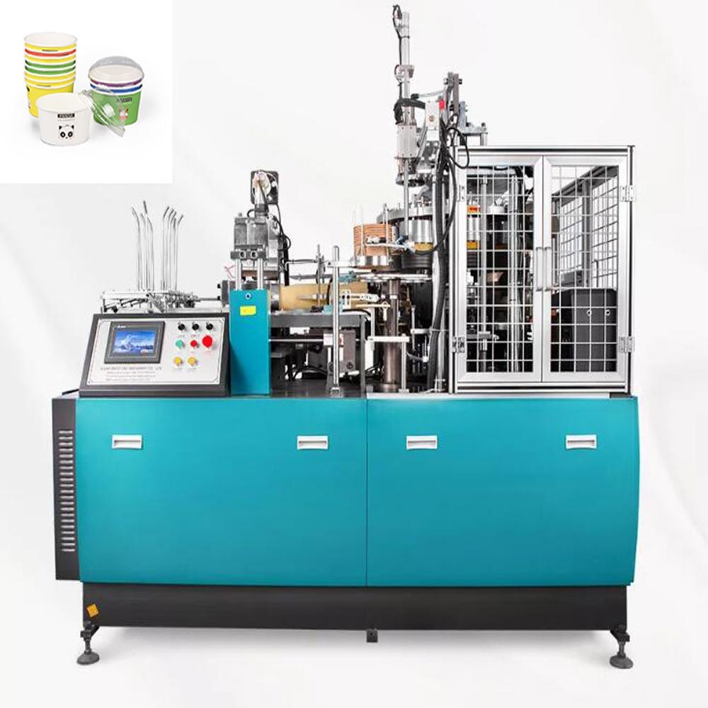 Custom 8-35 Ounces Kraft Paper Bowl Making Machine 4.8KW