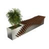 Buy cheap EN840 Certificate 140cm Stainless Steel Wooden Planter Bench Seat from wholesalers