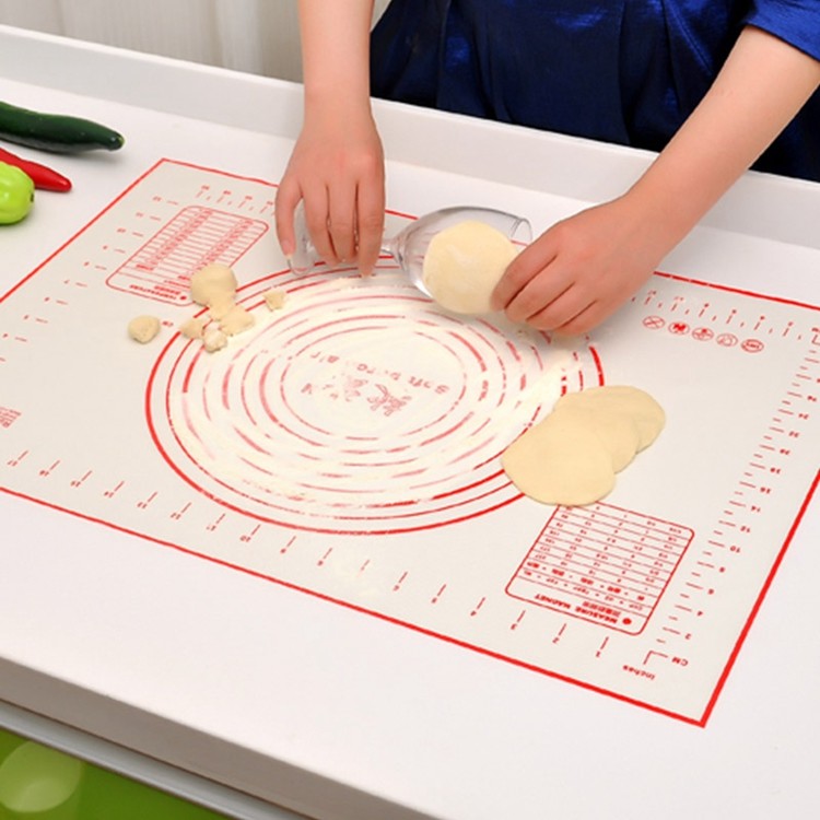 Baking Silicone Fondant Pastry Rolling Cutting Mat Cake Cookie Tool