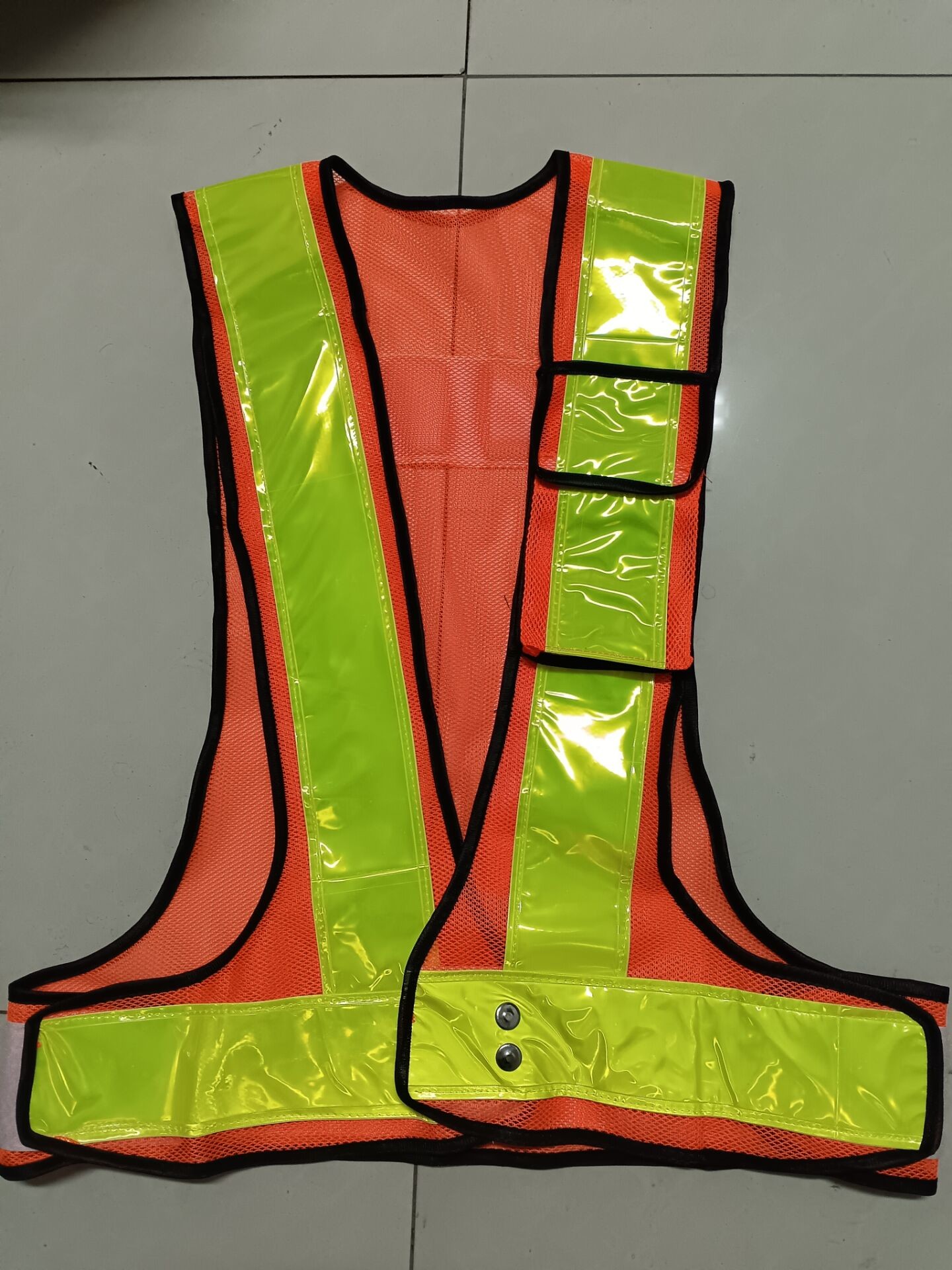 V Shape Tape Safety Vest Net Construction Mesh Safety Vest With Logo