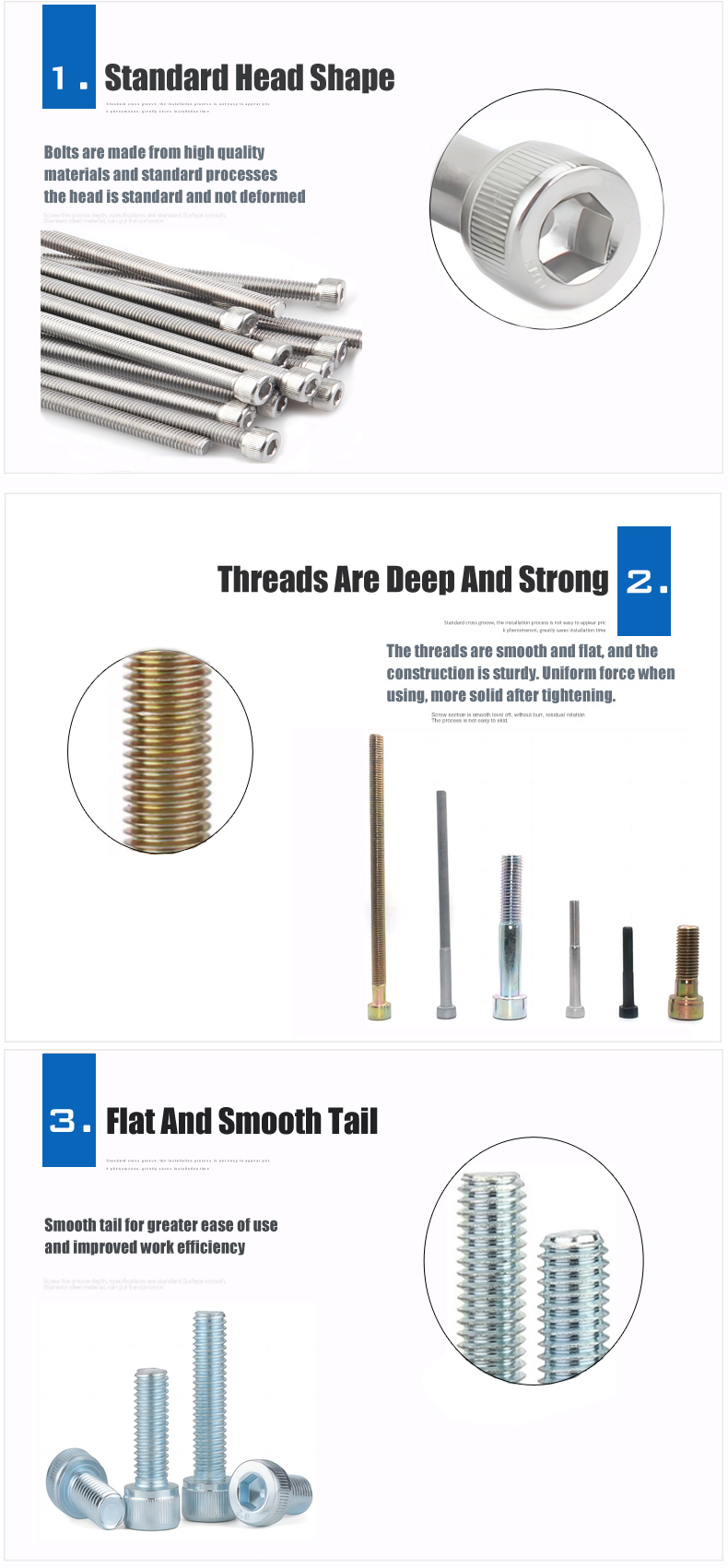 Metric Stainless Steel A2 A4 304 316 Din 912 Allen Bolt M2 M2.5 M3 M4 M5 M6 M7 M8 M10 Hex Socket Head Cap Screw Inner Hexagon Screws