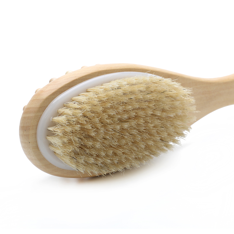 Long Handle Bath Shower Brush Double Sided Dry Remove Cells Spa Massage