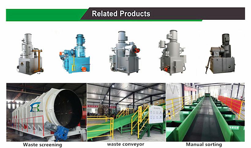 Animal Incineration in Industry Two Combustion Chambers for 750L/H Waste Treatment