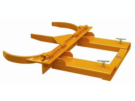 Double Barrel Single Fork Mounted Forklift Drum Gripper Handling Attachments 1500lbs