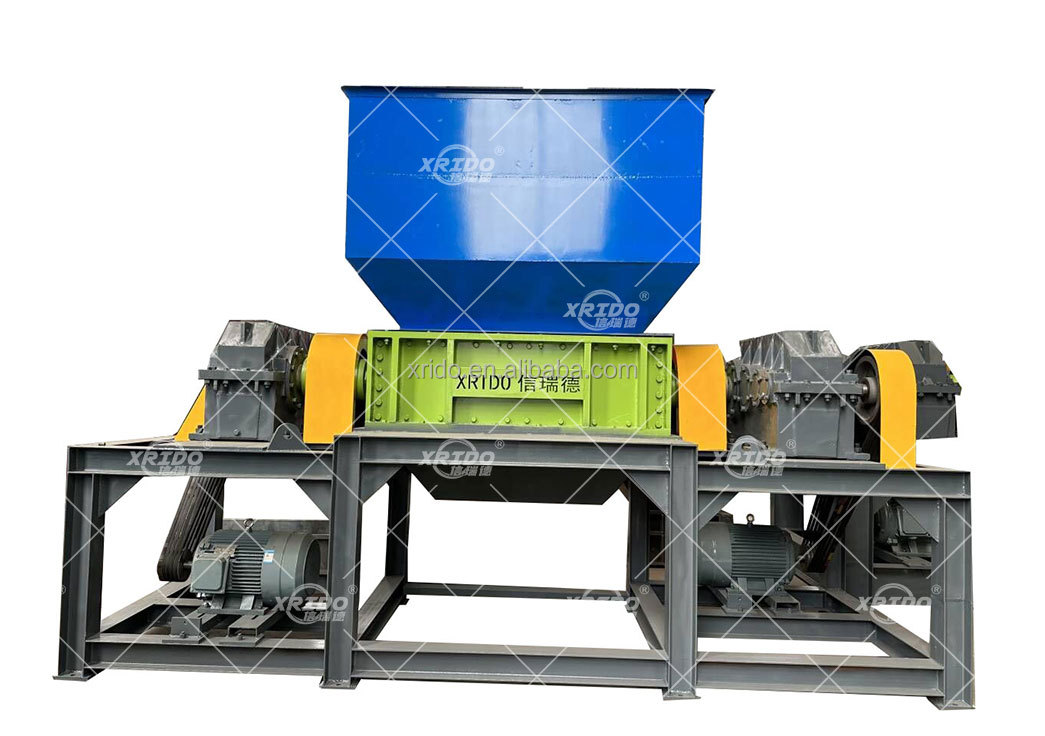 Intelligent Auto Waste Textile Shredding Machine Fabric Shredder Machine Industrial Double Shaft Shredder