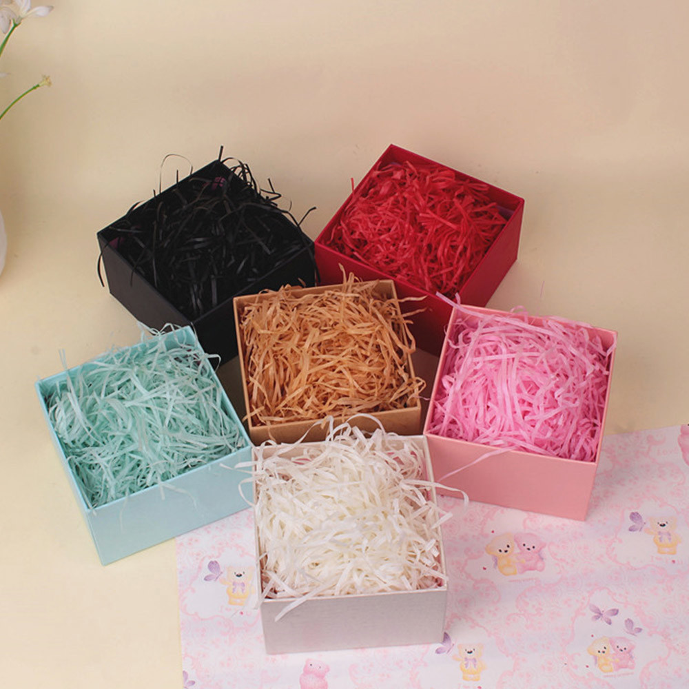 OEM Pink Shredded Tissue Paper Weight 17gsm Crinkle Wrapping Paper