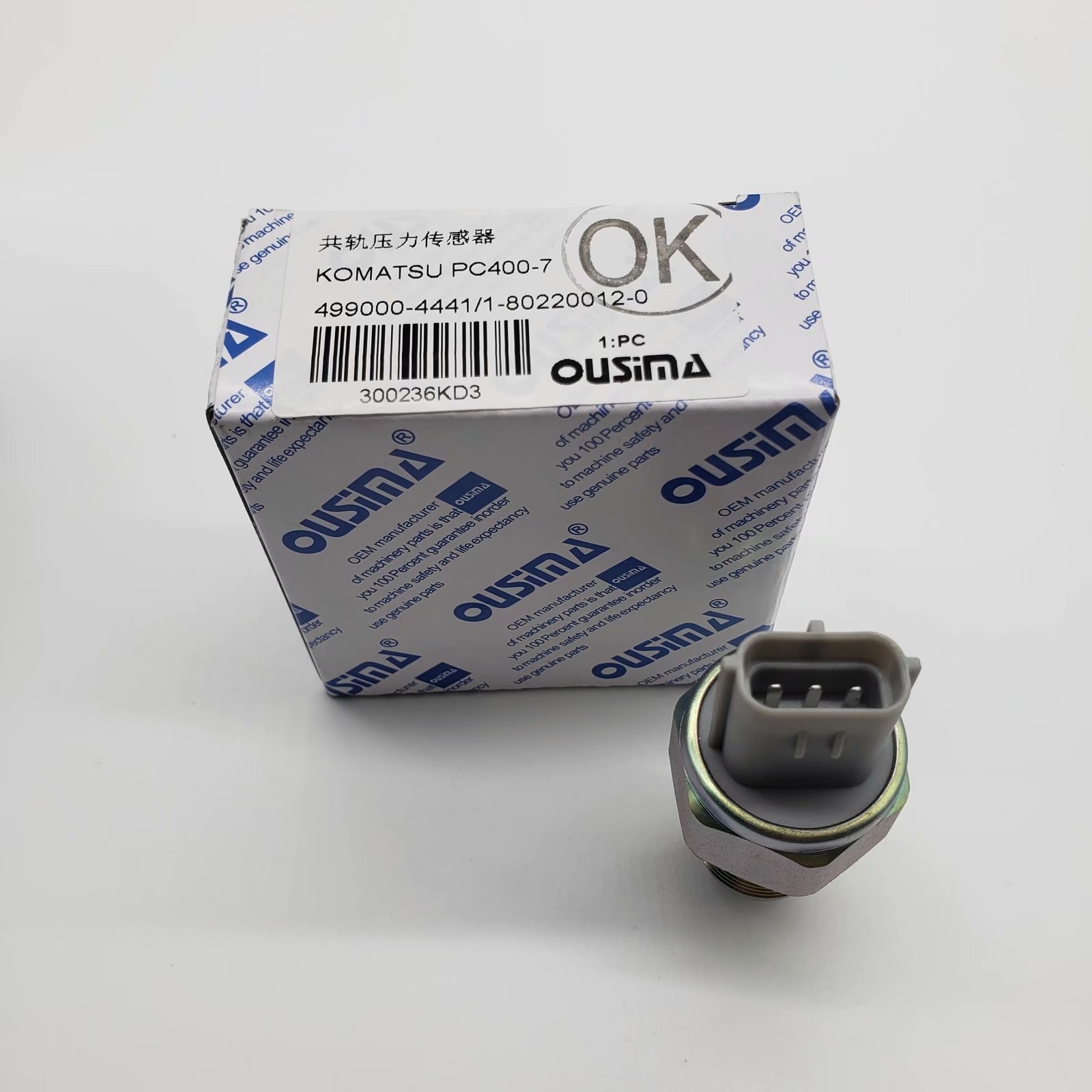 OUSIMSA Fuel Rail Pressure Switch Sensor 499000-4441 For Excavator KOMATSU PC400-7