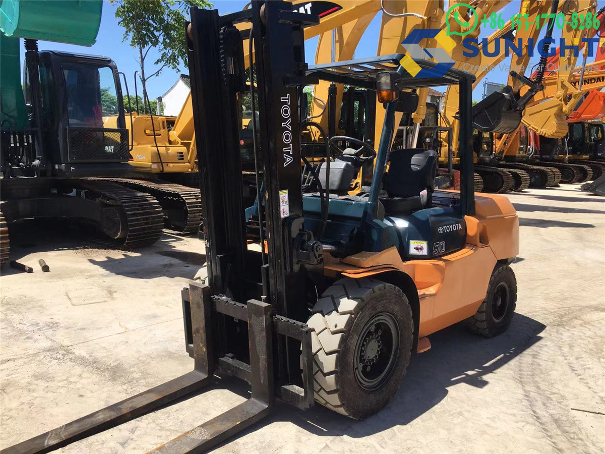 Second Hand Multi-Function Original Japan Diesel Forklift TOYOTA FD50 In Good Condition