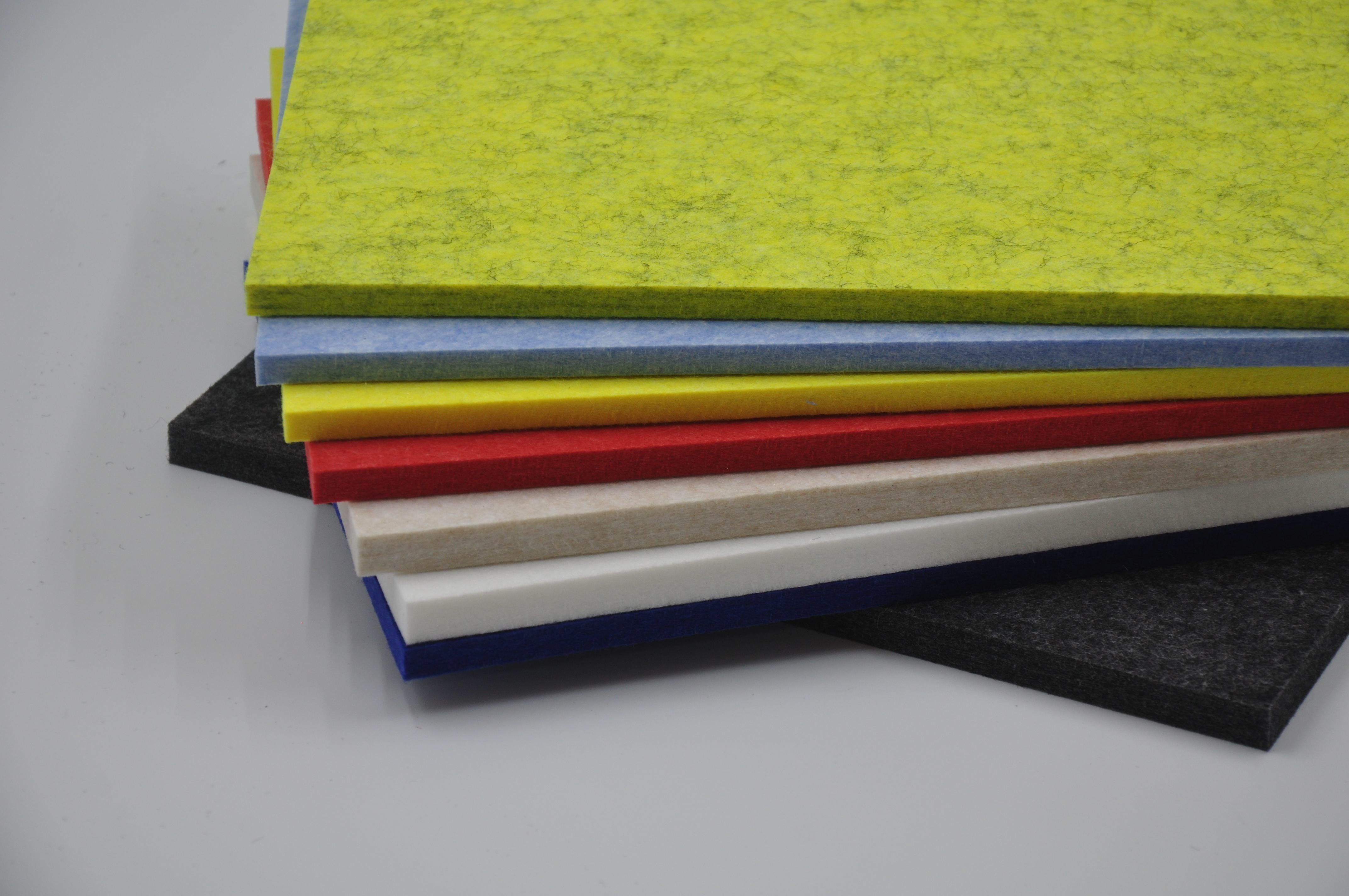 Recycled PET Acoustic Wall Panels 9mm Soundproof Polyester Fiber Boards For Interior Design