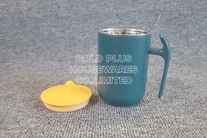 304SS Silicone Sublimation Coffee Mug With Spoon Customized Logo