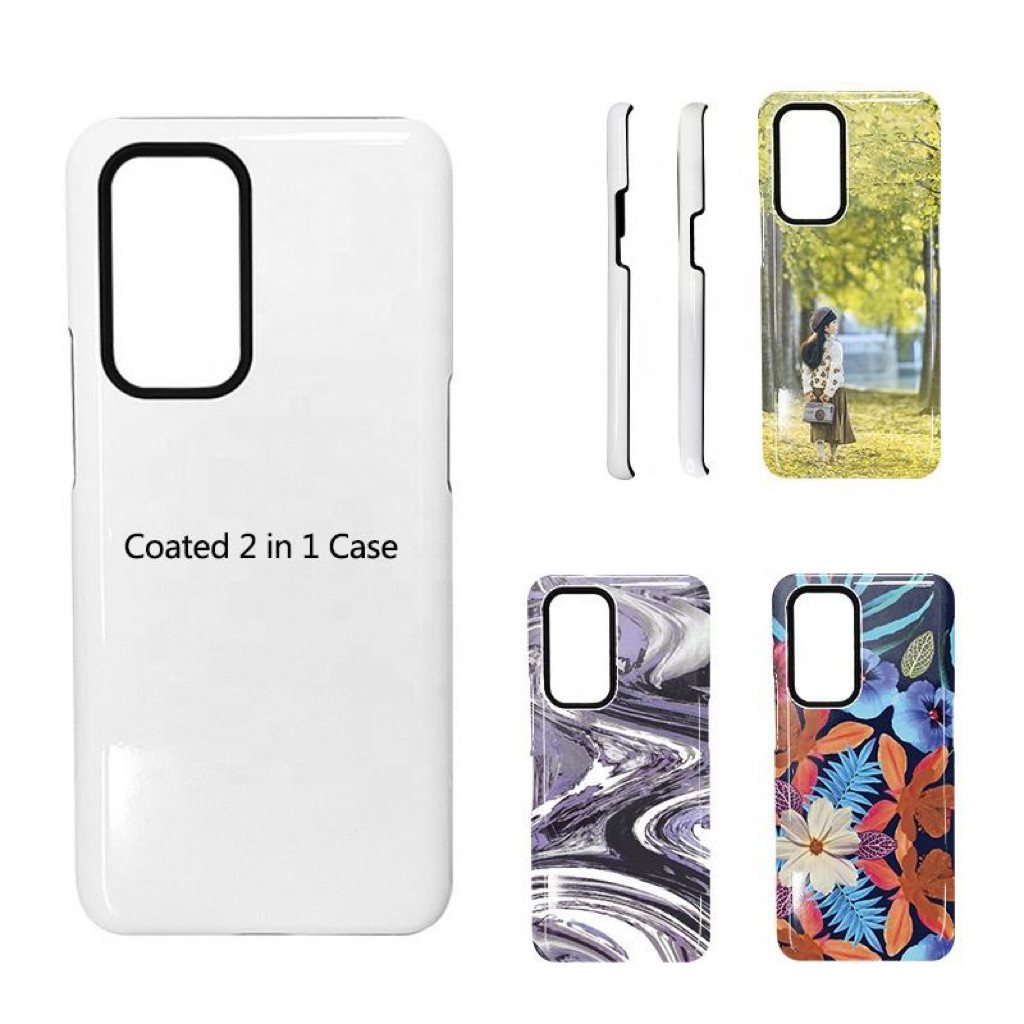 White 3D Sublimation Phone Cases Blanks Tough Dual Layer Mobile Case for One Plus 9 10 11 12 Pro