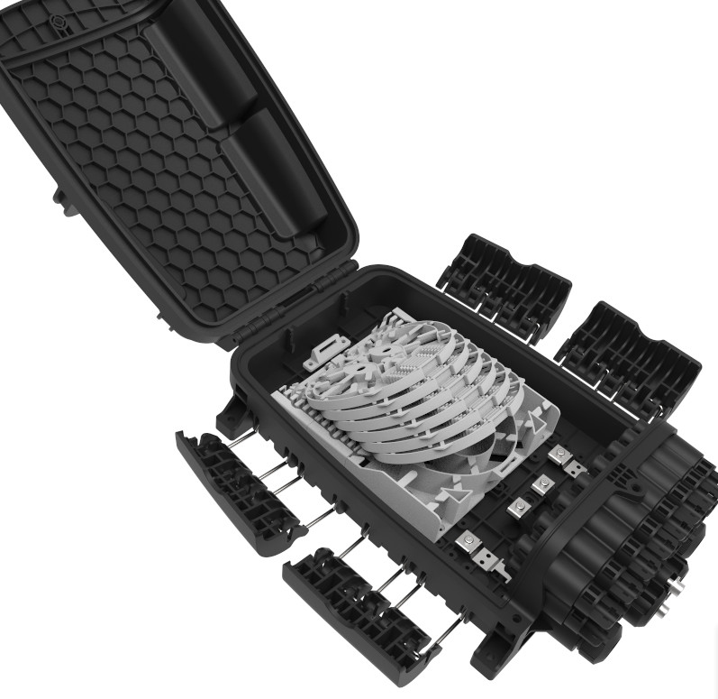 Pre-connectorized Optical Fiber Distribution Box GFS-16Q-3IP68 144F 378*255*116mm 16 household aerial/wall/pole -mounted