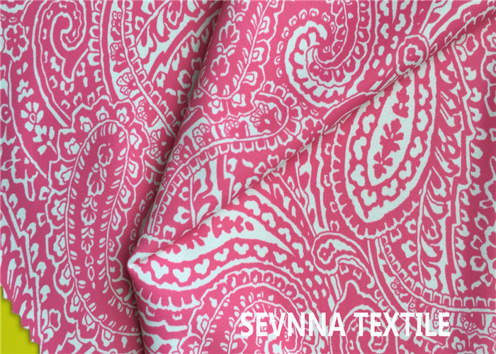 Circular Knitting Stretch Leggings Fabric Acid Printing Nylon Fabric Geo Wave Design