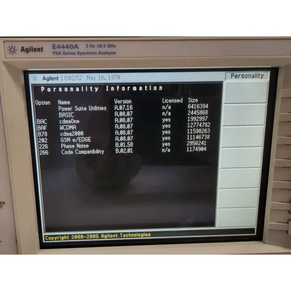 PSA RF Spectrum Analyzer Agilent E4440A 26.5 GHz 80 MHz Bandwidth