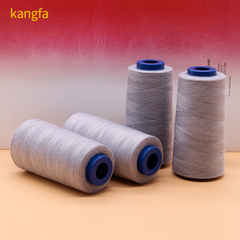 40/2 100% Spun Polyester Cotton Sewing Thread for Touch Screen Silver Conductive Yarn