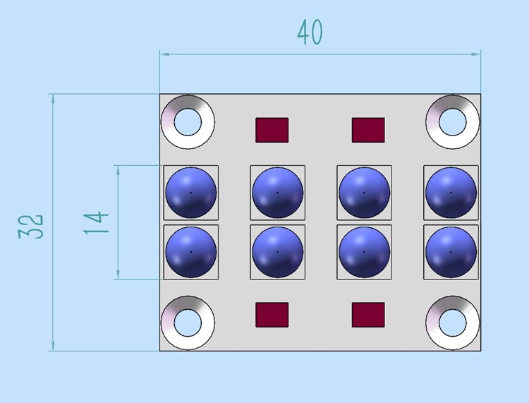 25W/Cm2 110W 395NM 405NM 6868 UV LED Module