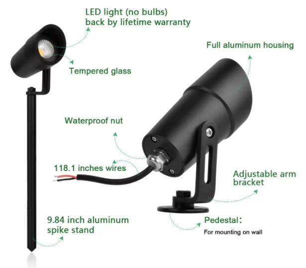 Park Lighting 5W landscape Led Light DC12-24V Low voltage IP67 Waterproof LED Garden Light Outdoor Lighting