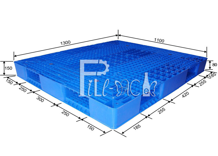 Double Sides HDPE Large Gallon Water Recycled Plastic Pallets Stackable Reversible