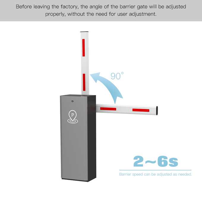 HCW Parking Barrier Gate RFID Automatic Boom Wireless Remote Control Customizable